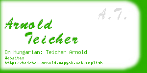 arnold teicher business card